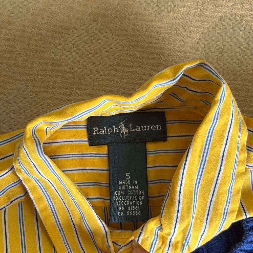 Ralph lauren Polo size 5 combo, shirt and sweater vest - Picture 3 of 9